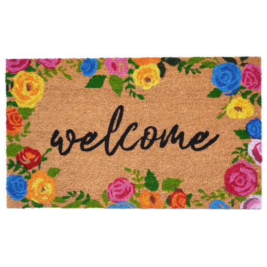107421729 Colorful Roses Doormat {1}