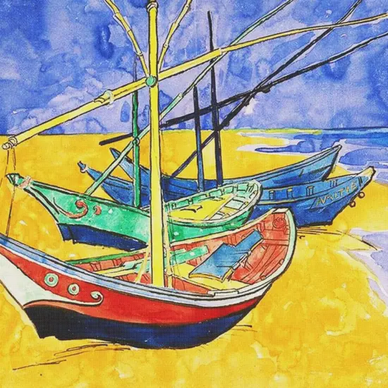 Originals Originals Vincent Van Gogh Boats on the Beach Counted Cross Stitch Pattern {3}