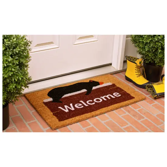 121271729 Lazy Bear Welcome Doormat {3}
