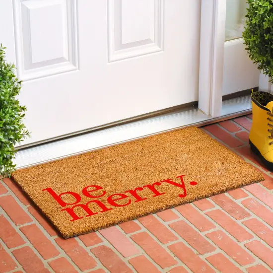 Be Merry Red Doormat {2}