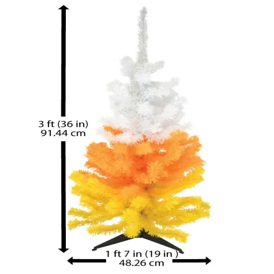 White, Orange and Yellow Candy Corn Halloween Tree (3 Foot) {5}