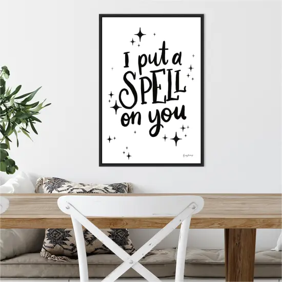 Sophisticated Spooky III BW by Becky Thorns 16-in. W x 23-in. H. Canvas Wall Art Print Framed in Black {5}