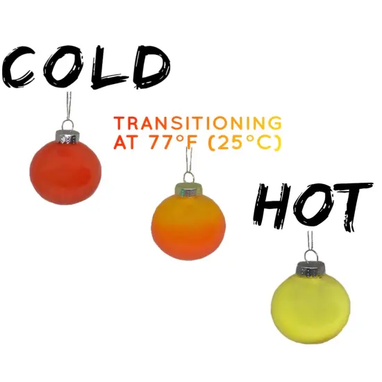 Temperature Activated Color Changing Thermochromic Paint Heat & Cold Reactive Red yellow 77&deg;f {3}