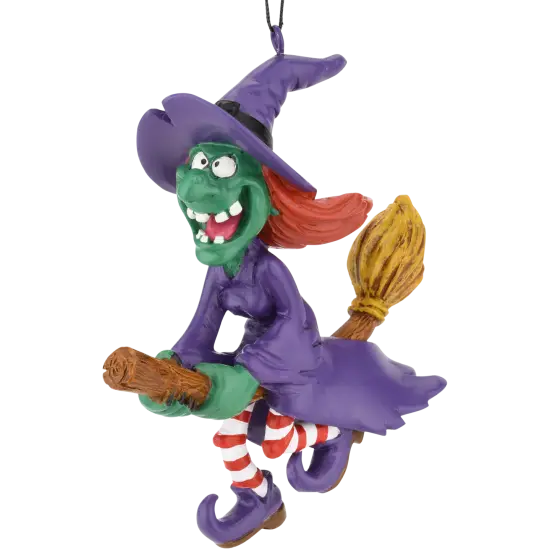 Tree Buddees Flying Witch Halloween Ornament {1}