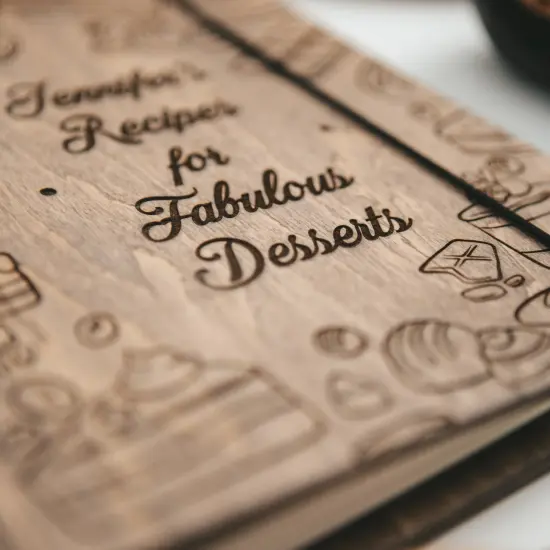 Wood Recipe Book, Recipe Binder, Custom Recipe Notebook, Family Cook Book by Enjoy The Wood {1}