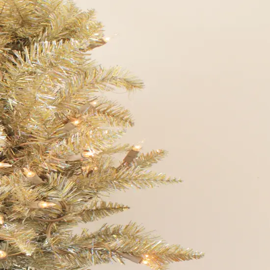 Perfect Holiday 2ft Pre-lit Tabletop Christmas Tree - Champagne {4}