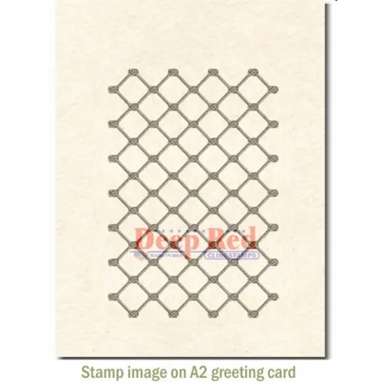 Deep Red Stamps Fishing Net Rubber Stamps 3 x 4inches {3}