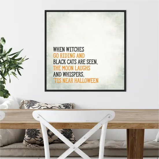 Tis Near Halloween by Amanti Art Portfolio 22-in. W x 22-in. H. Canvas Wall Art Print Framed in Black {5}