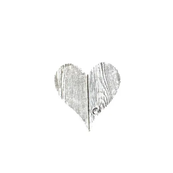 Rustic Farmhouse 6 in. Reclaimed Wood Heart White {1}