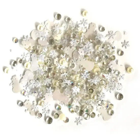 Buttons Galore Sparkletz&reg; Embellishments Bundle, Iridescent Diamonds, Half Pearls, Sequins & Seed Beads Winter-50 Grams {3}