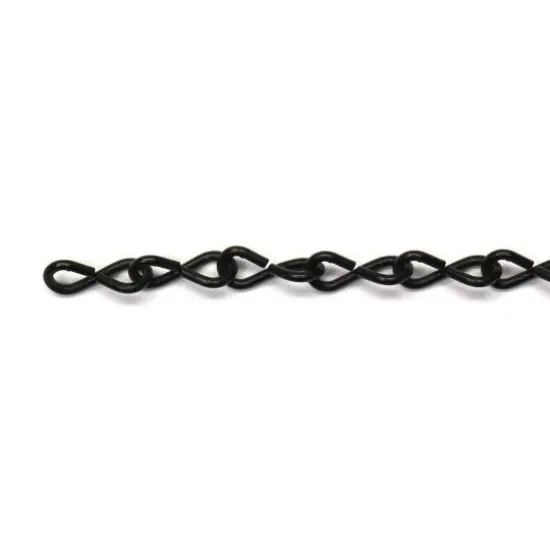 16 Gauge Zinc Plated Steel Single Jack Chain, Black, 100 FT {1}