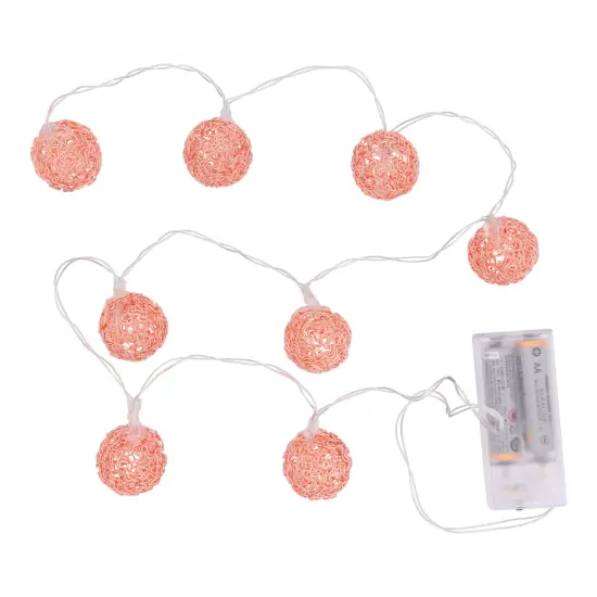 Perfect Holiday 10 LED Rose Gold Moroccan String Light - Battery Operated {3}