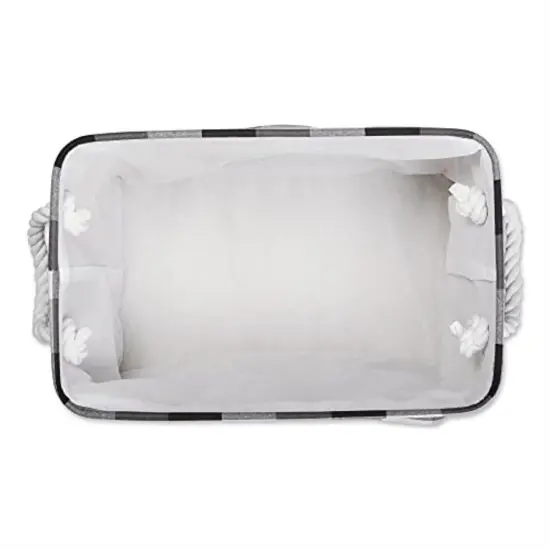 DII Polyester Bin Tri Color Black Rectangle Medium 16"x10"x12" {3}