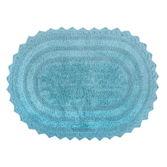 DII Mauve Round Crochet Bath Mat {1}