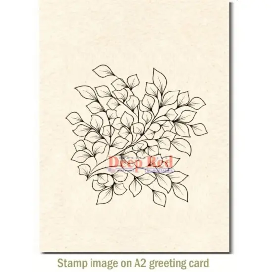 Deep Red Stamps Bunch of Leaves Rubber Stamp 3 x 3inches {3}