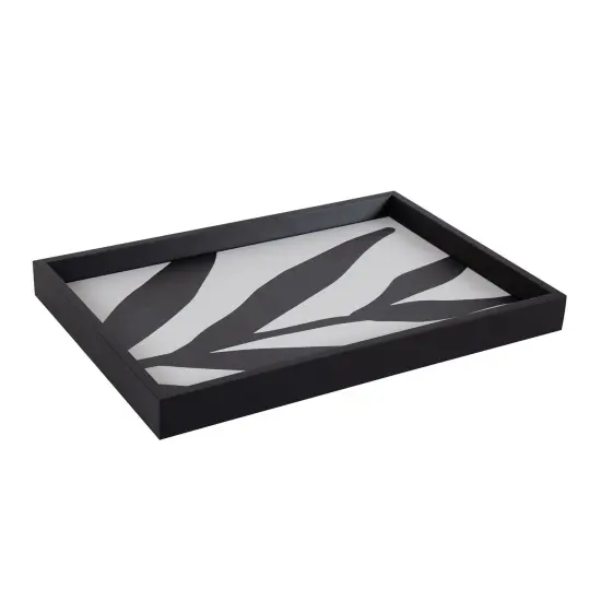 Amanti Art Decorative Wood Tray 13"x19" featuring 'Modern Botanical Neutral Abstract 1' by The Creative Bunch Studio by The Creative Bunch Studio Framed Art Print {2}