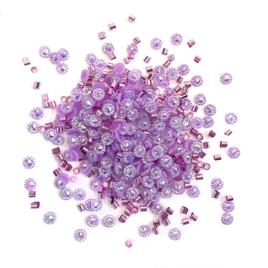 Buttons Galore Doo Dadz Embellishments, Flat Back Crystal Diamond Gems & Iridescent Sprinkles &ndash; Sassy {3}