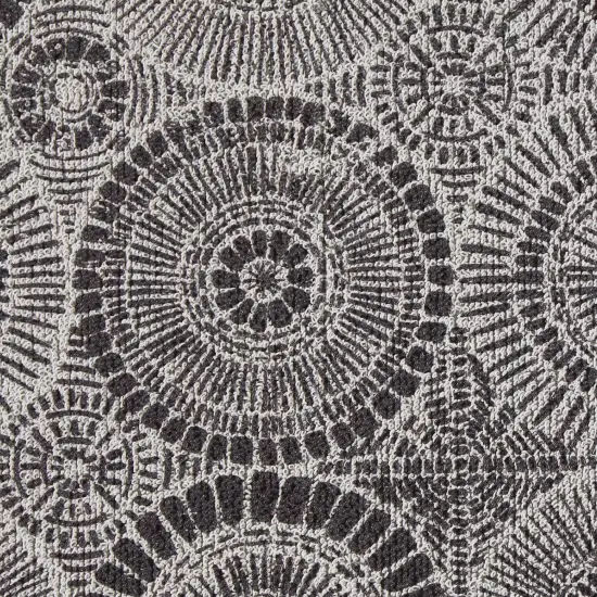 DII Gray/White Stripe Outdoor Floor Runner 3x6-ft {3}