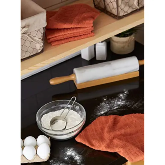 DII PE-Coated Cotton Polyester Laundry Bin Stripe Stone Rectangle Large 10.5x17.5x10.5 (Set of 2) {5}