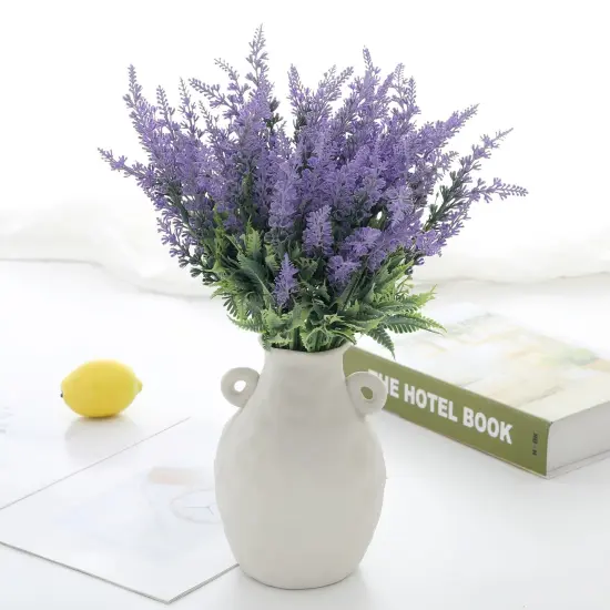Grand Verde Lavender Artificial Flower Plants Real Touch Floral Shrubs Faux Purple Bouquets for DIY Home Decoration, Windowsill, Patio, Balcony, Wedding Party - 8pcs Bulk {4}