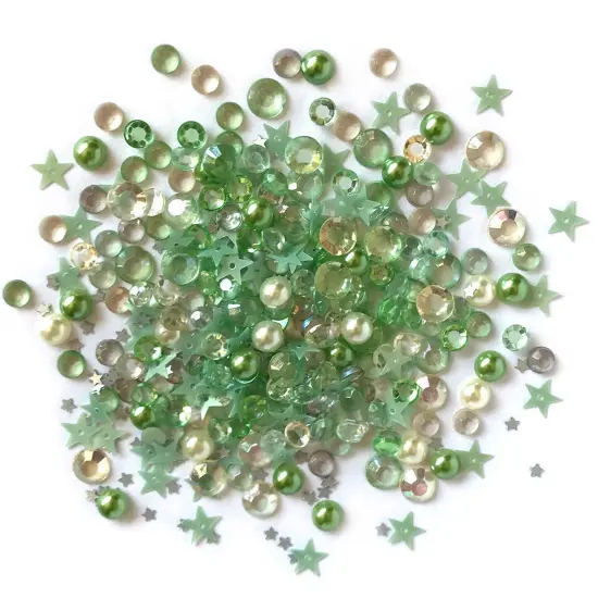 Buttons Galore Sparkletz&reg; Embellishments Bundle Iridescent Diamonds, Half Pearls, Sequins & Seed Beads- Christmas 50 Grams {2}