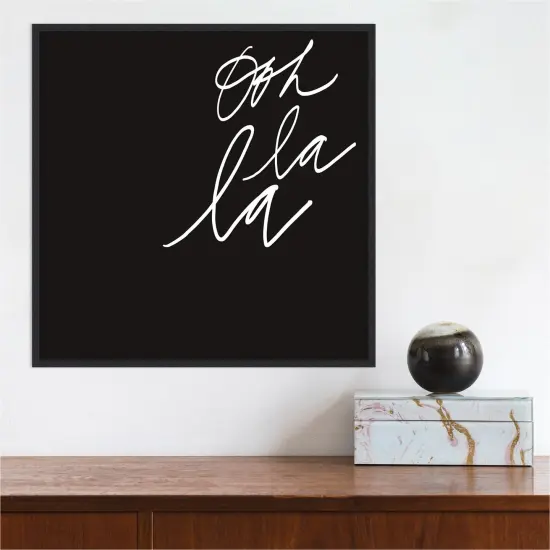 Ooh II by Anna Hambly 16-in. W x 16-in. H. Canvas Wall Art Print Framed in Black {4}
