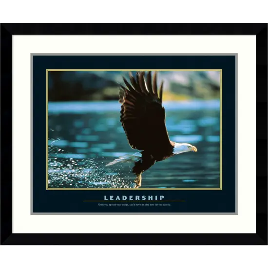 Leadership Wood Framed Wall Art Print 37 in. W x 30 in. H {1}
