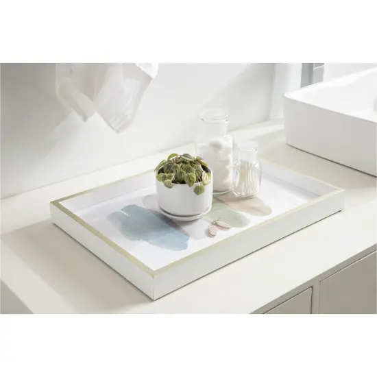 Amanti Art Decorative Wood Tray 13"x19" featuring 'Natural Swatches' by Wild Apple Portfolio by Wild Apple Portfolio Framed Art Print {1}