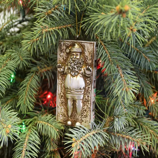 Santa Frozen in Carbonite Funny Parody Christmas Ornament {2}