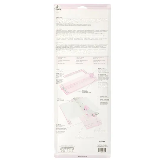 Rotary Paper Trimmer PINK EK Success 12&rdquo; X 5&rdquo; With Extension Arm 54000012 EK Tools {3}