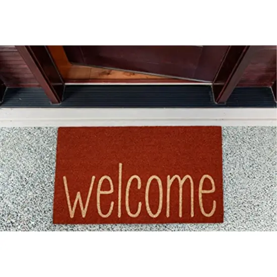 DII Rusty Orange Welcome Doormat {2}