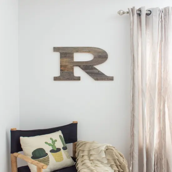 Rustic Farmhouse Large 16" Decorative Monogram Wood Letter {7}