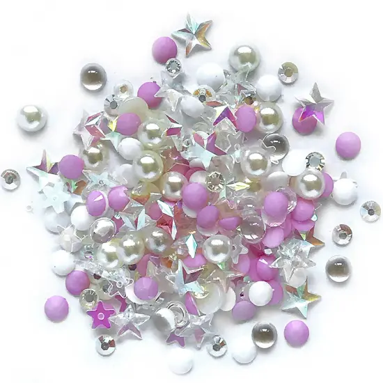 Buttons Galore Sparkletz&reg; Embellishments Bundle, Iridescent Diamonds, Half Pearls, Sequins & Seed Beads Aloha -50 Grams {2}