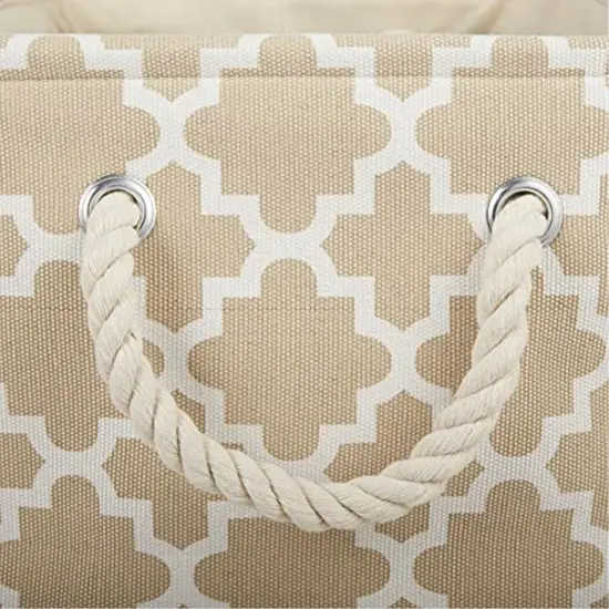 DII Polyester Bin Lattice Vintage Linen Rectangle Large {3}