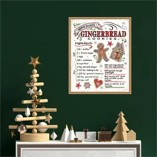 Christmas Treats VI by Anne Tavoletti 16-in. W x 20-in. H. Canvas Wall Art Print Framed in Natural {4}