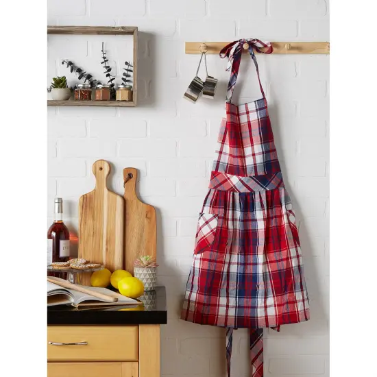 DII Gray/White Reversible Gingham/Buffalo Check Table Runner 14x72 {6}