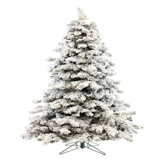 Perfect Holiday Christmas Tree Heavy Flocked With Metal Base {2}