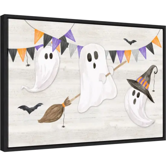 Sit a Spell landscape I by Tara Reed 23-in. W x 16-in. H. Canvas Wall Art Print Framed in Black {1}