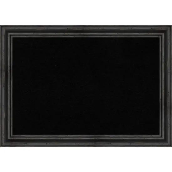 Cork Board, Rustic Pine Wood Frame - Bulletin Board, Organization Board, Pin Board Rustic Pine Black {1}