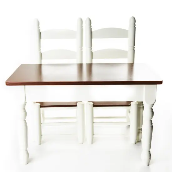 The Queen's Treasures 18 Inch Doll Furniture, Farmhouse Collection Fully Assembled Set Of Two Ladderback Chairs, Compatible with American Girl Kitchen {5}