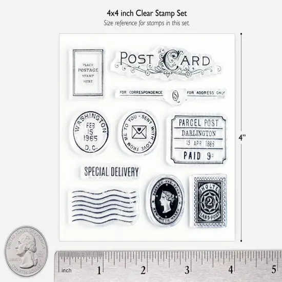 Special Delivery and Postcard Clear Stamp Set 4x4 inch by Wintertime Crafts {3}