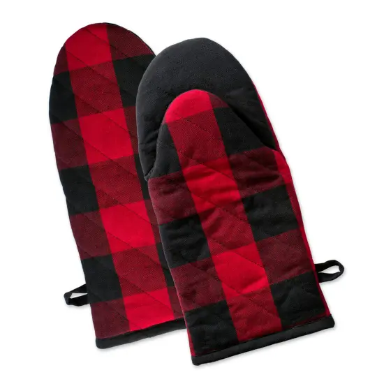 DII Tango Red Logger Check Dishtowel & Dishcloth (Set of 6) {1}