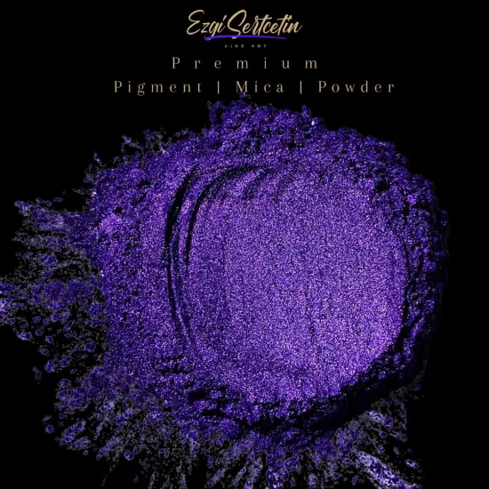 Premium Pigment Powder 50g | Authentic Unique & Bright Pearlescent Metallic and Neon Colors | Especially Formulated for Artwork, Resin, Slime, Plasticine and more by Ezgi Sertcetin Am&eacute;thyste {1}