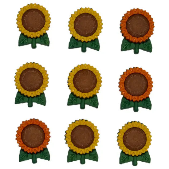 Buttons Galore Autumn Group Buttons - Set of 6 Button Packs - Leaves, Pumpkins, Sunflowers & More {2}