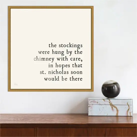 Simple Christmas II Cream by Laura Marshall Canvas Wall Art Print Framed {4}