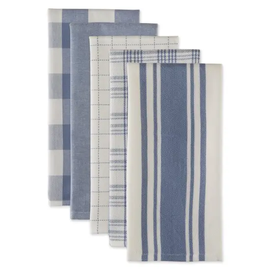 DII Stonewash Blue Buffalo Check Napkin (Set of 6) {2}
