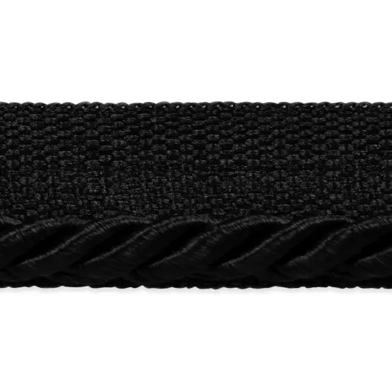 5 yards of Ebony 1/8" Twisted Lip Cord Trim Black {1}