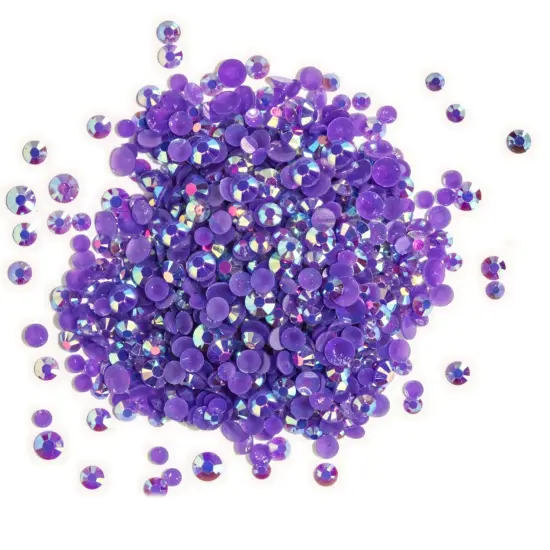 Buttons Galore and More Flat Back Jewelz Bundle - Princess Iridescent Colors - Over 2000 Gems {3}