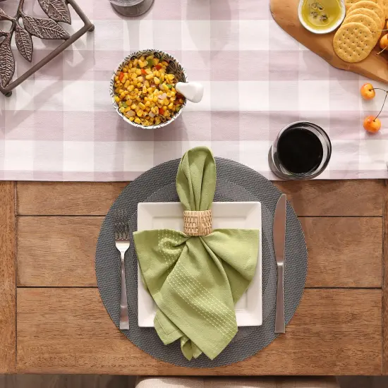 DII Gray Round PVC Doubleframe Placemat 6 Piece {5}