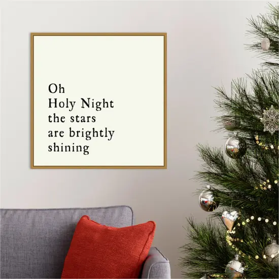 Oh Holy Night by Amanti Art Portfolio 22-in. W x 22-in. H. Canvas Wall Art Print Framed in Gold {5}
